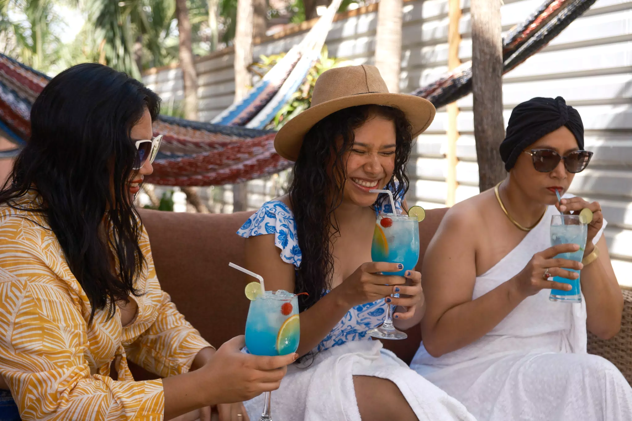 Girls Drinking at El Escondite, Las Peñitas