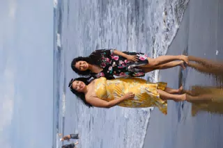 Eva and Marilyn on the Beach
