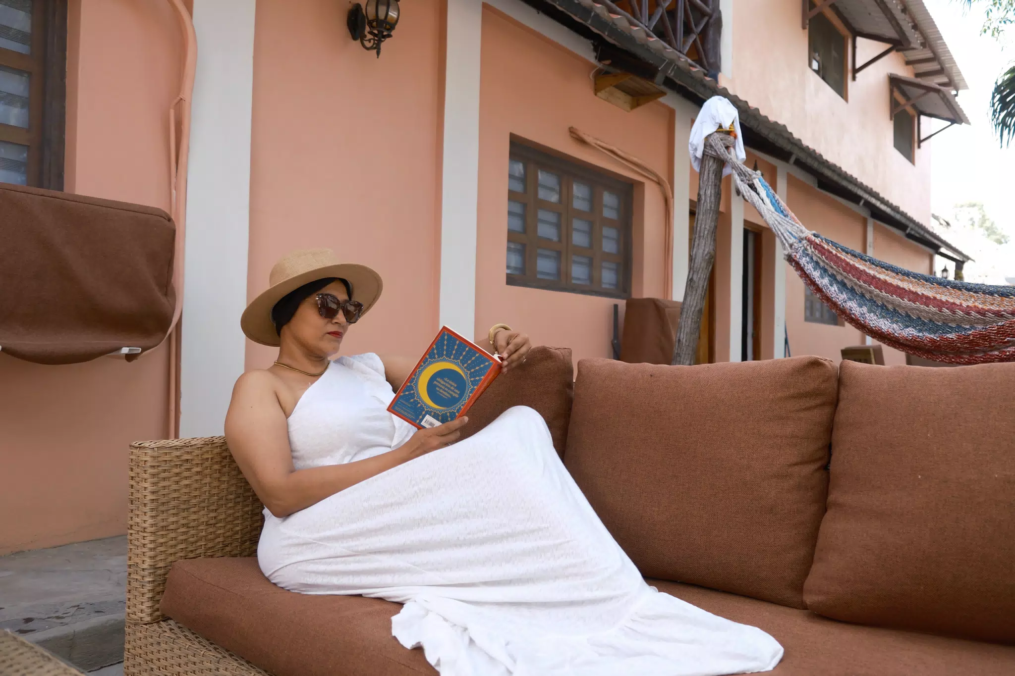 Model Marcela Reading at El Escondite, Nicaragua