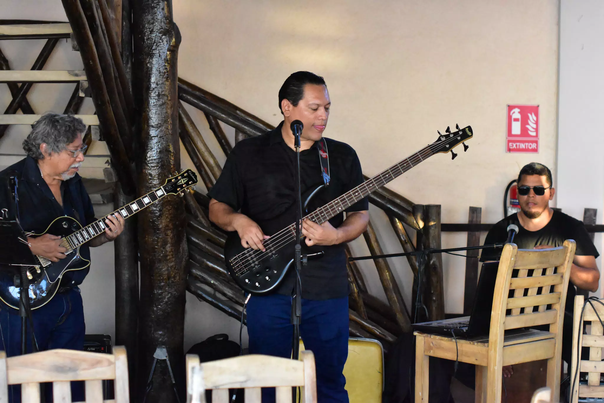 Lenin Playing Guitar at Desperado's, Las Penitas, Nicaragua