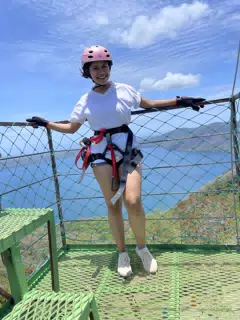 Marilyn Doing the Catarina Zipline "Canopy" Tour