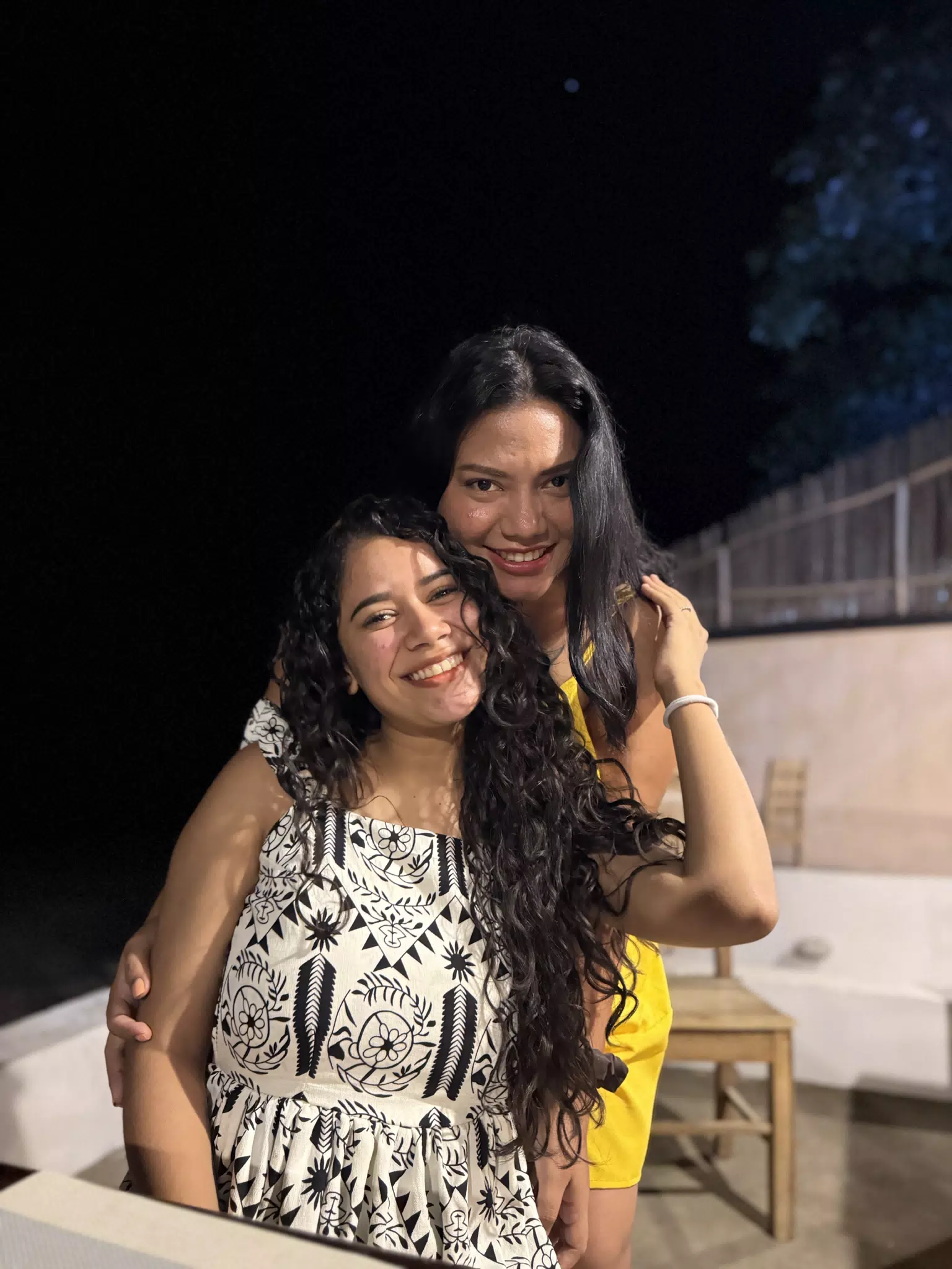 Sisters at Desperado's Steak House in Las Peñitas Nicaragua