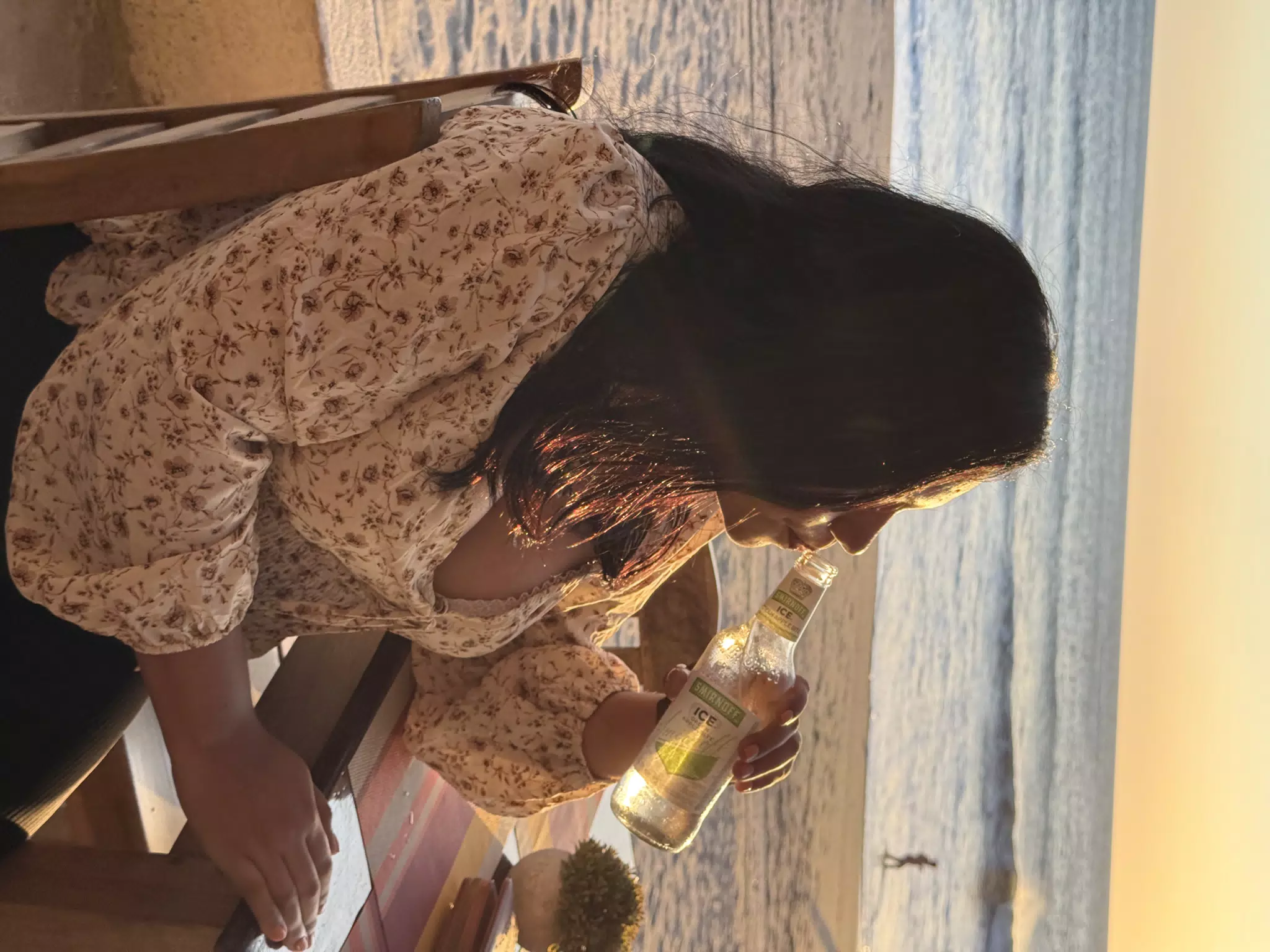 Eva with Beer at Sunset on the Beach | Playa Las Peñitas, Desperados, Nicaragua