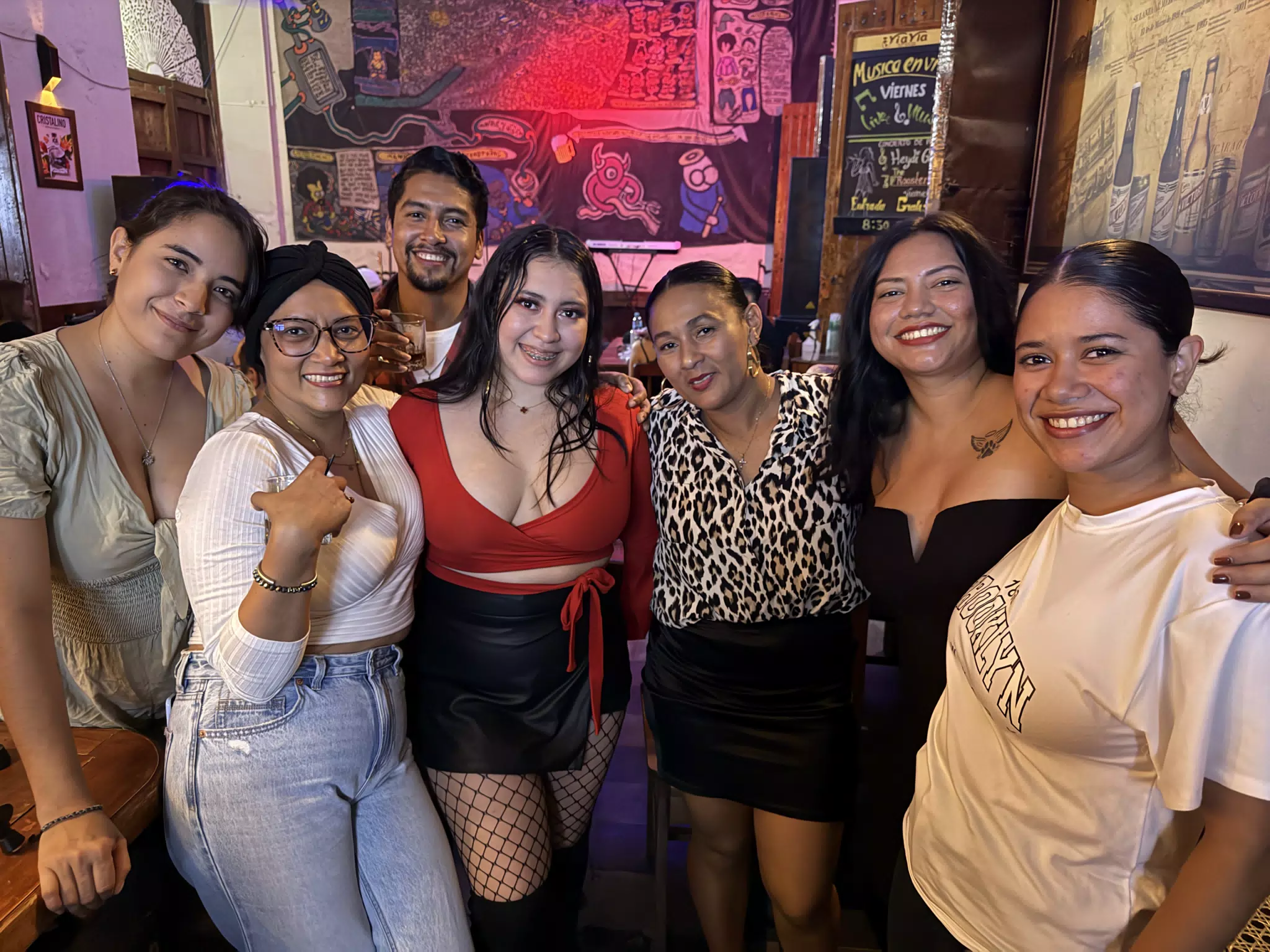 Heydi Gallo and the Gang at Via Via in Leon Nicaragua