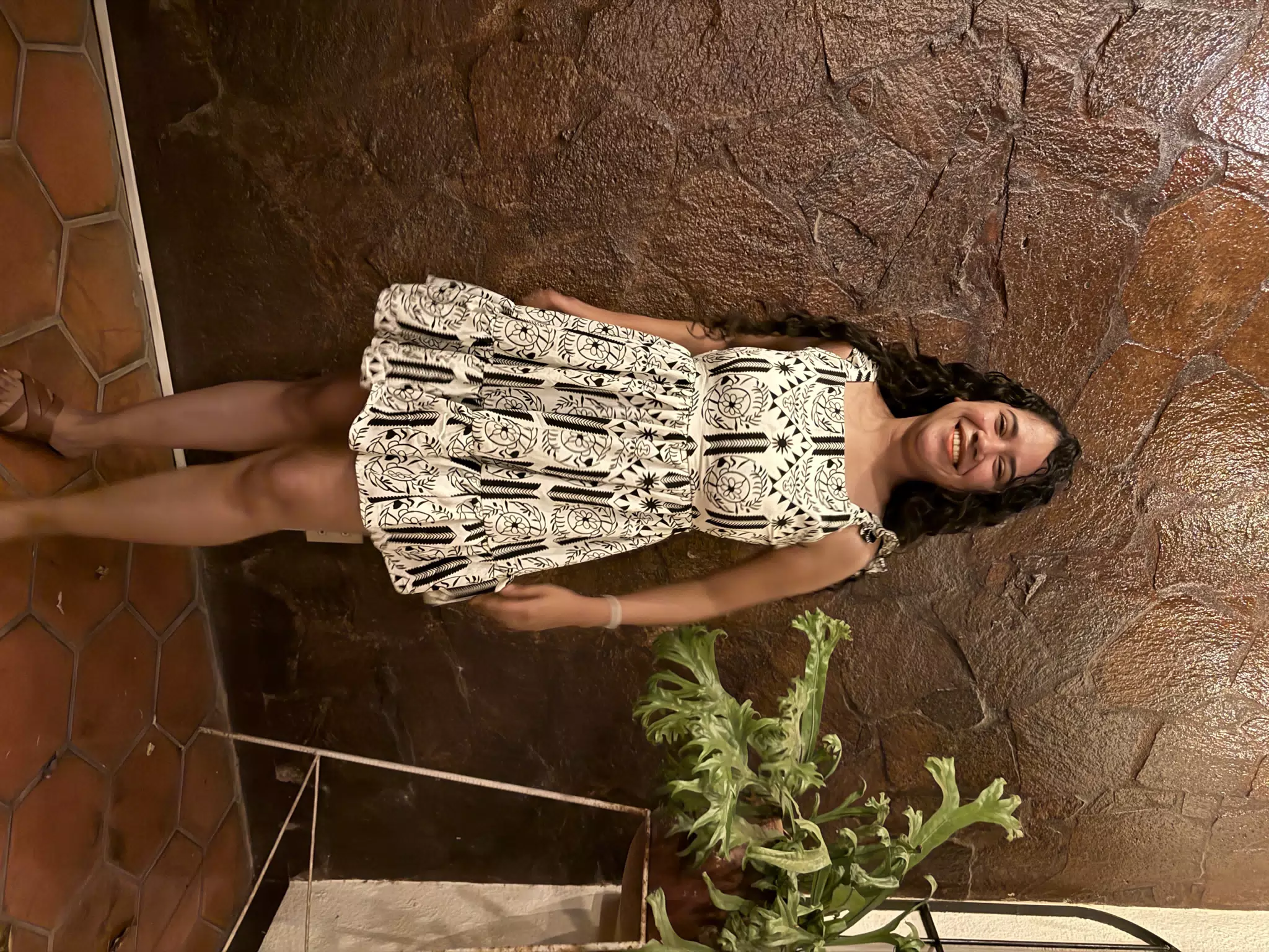 Marilyn Posing in Dress in Sutiava