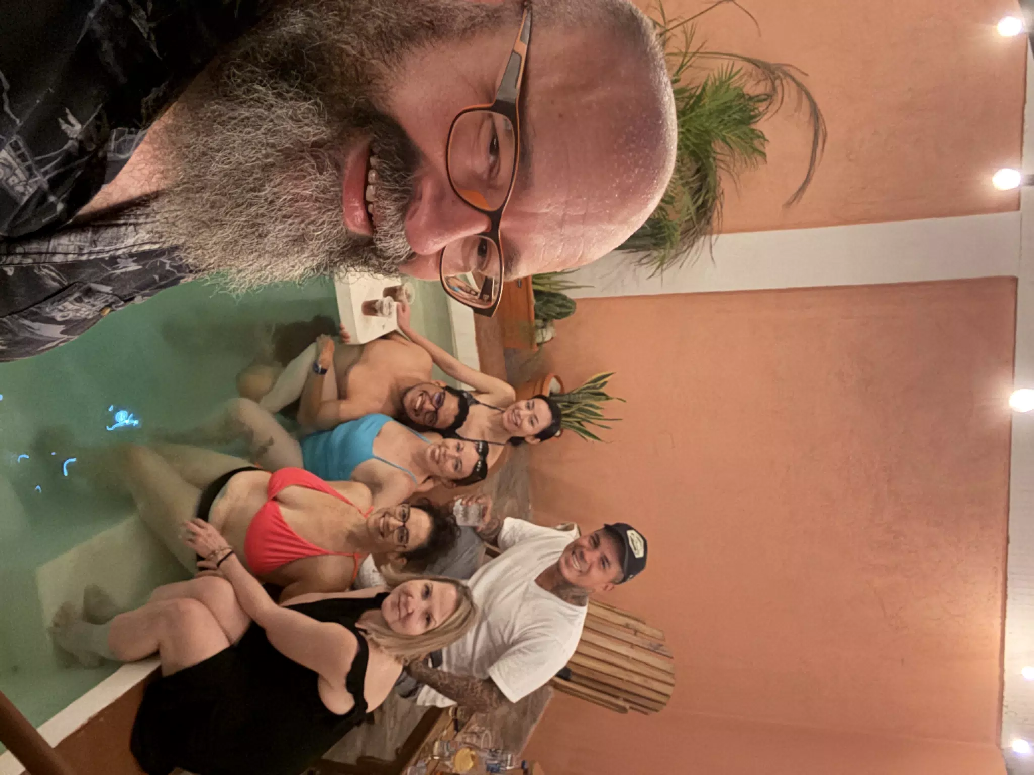The Gang at the Pool at El Escondite, Las Peñitas, Nicaragua
