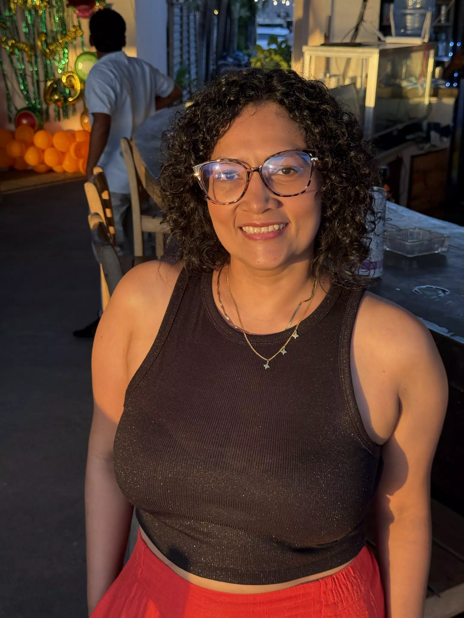 Marcela in the Sunset Glow with New Short Hair
