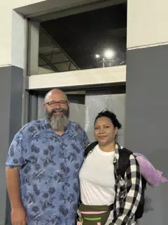 Scott and Eva at Airport