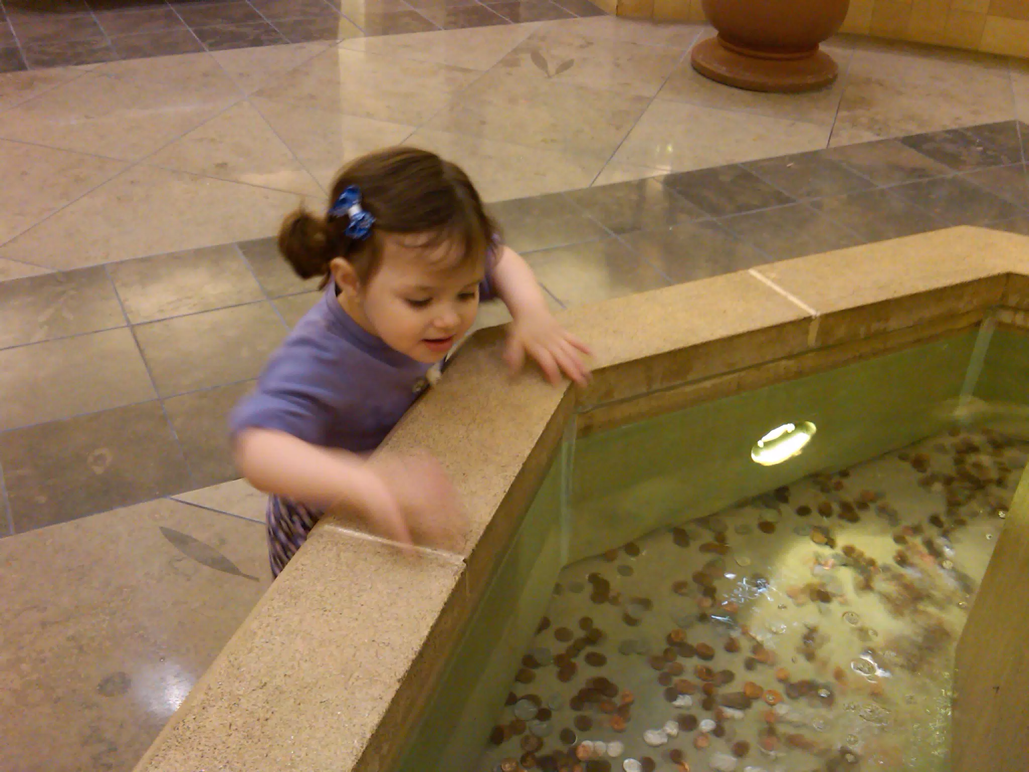 Liesl Playing in Willowbend Fountain
