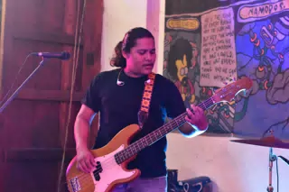 Bass Player with Pacheco in Via Via, Leon, Nicaragua