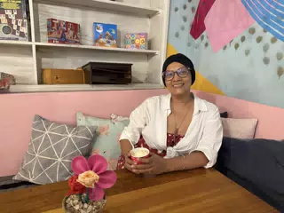 Marcela with Ice Cream at Kiss Me Leon Nicaragua