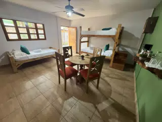 Living Room with Beds in Lower Suite