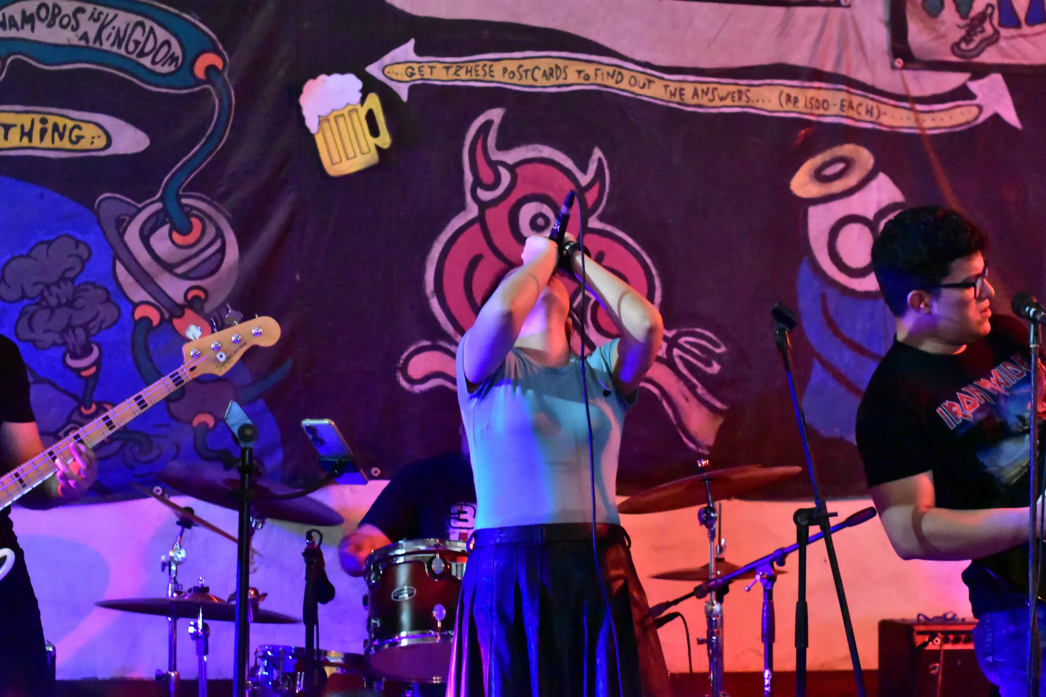 Fallen Monster Passionately Singing at Via Via Leon Nicaragua