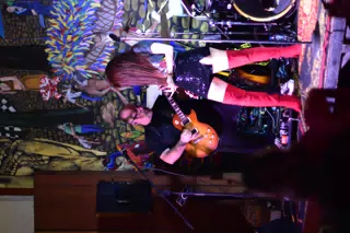 Andrea on Stage at Via Via