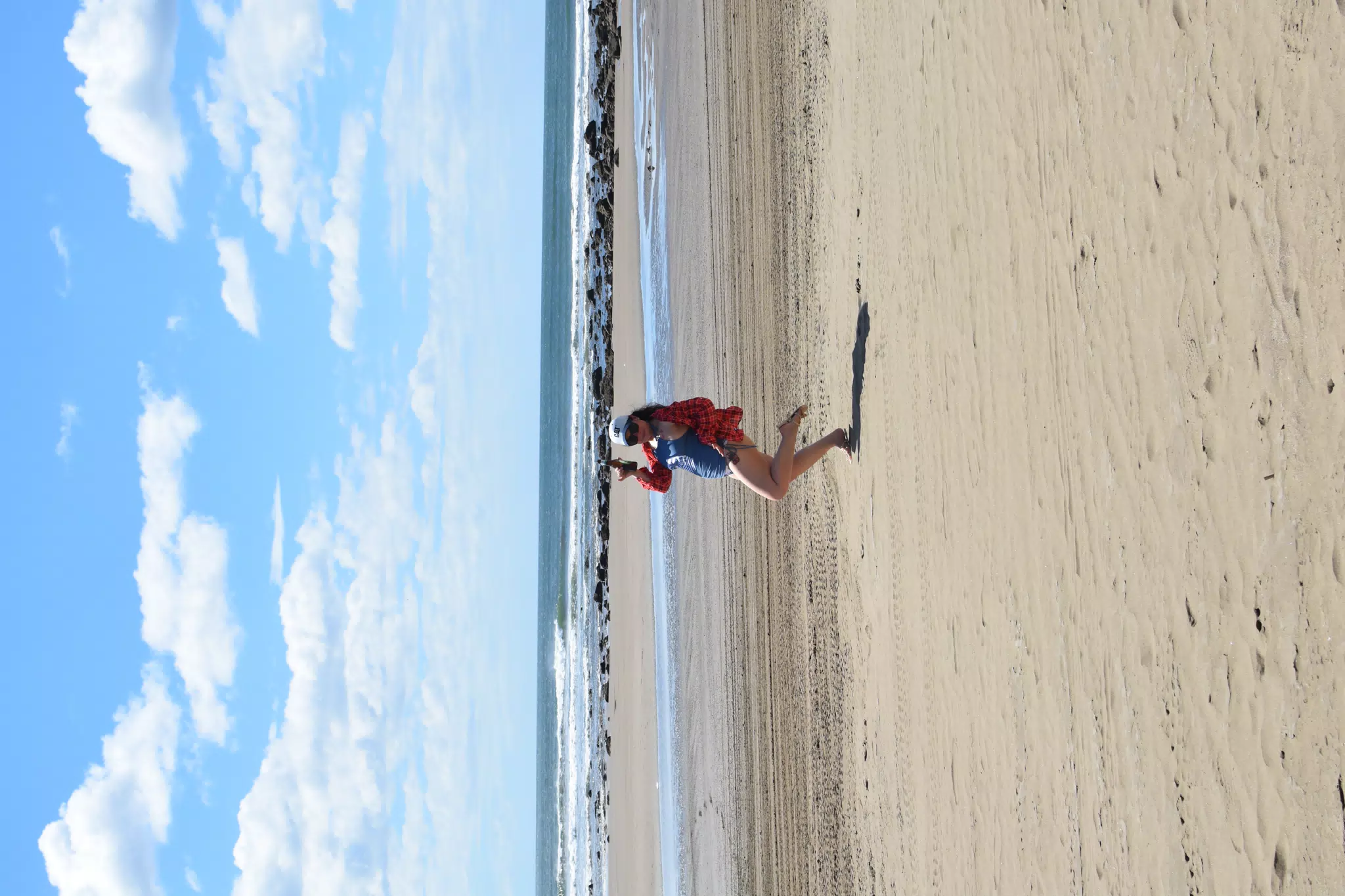 Nelly on the Beach at Playa La Boquita, Nicaragua