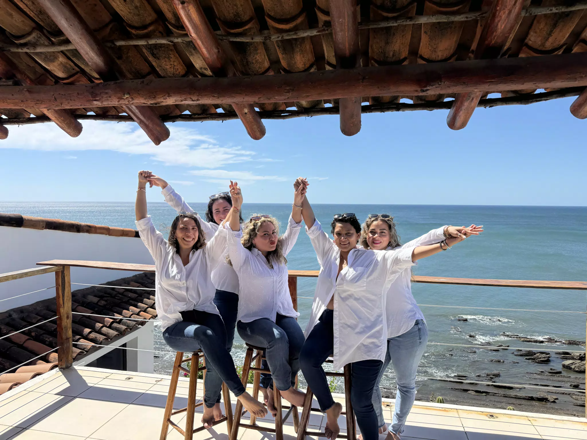 Marcela and the Girls on the Beach at La Boquita, Nicaragua