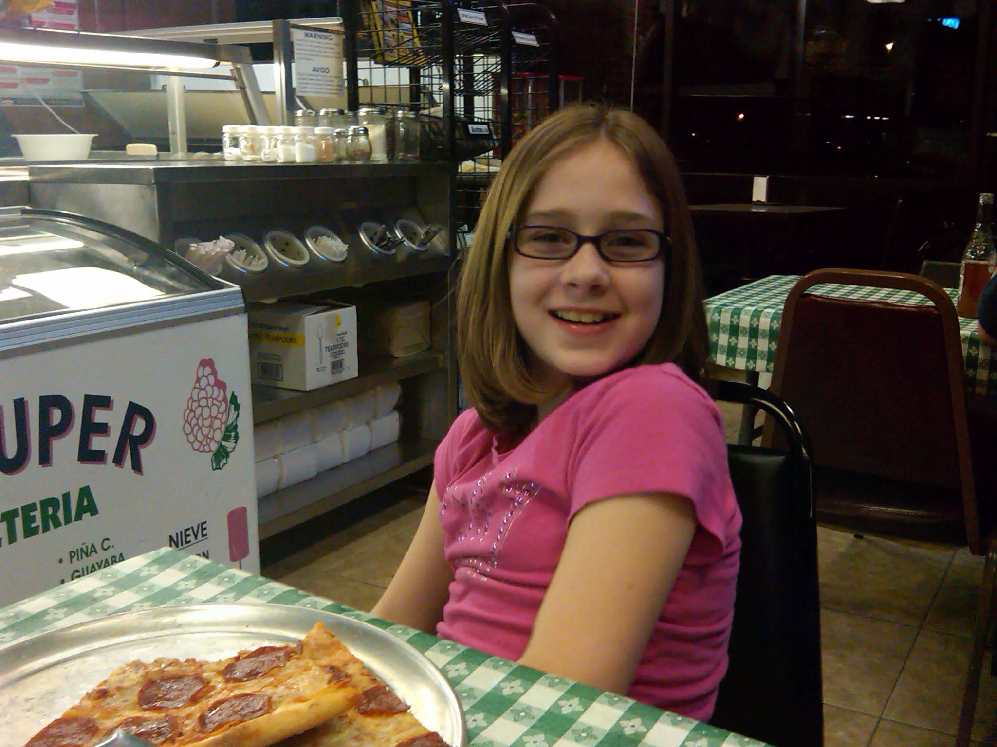 Madeline Eating Pizza