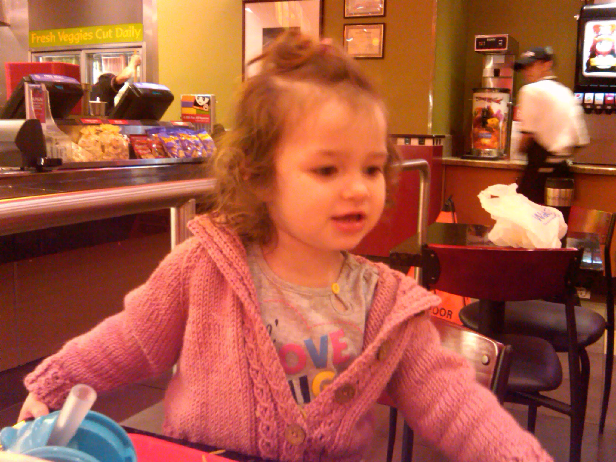 Liesl Having Dinner