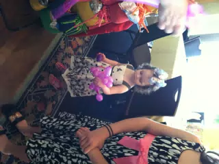 Liesl Gets a Balloon Puppy at La Cima
