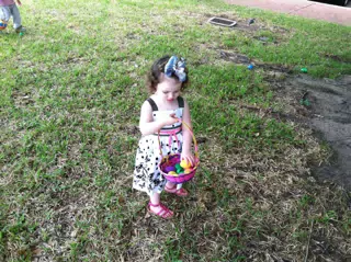 Liesl with Her Easter Eggs