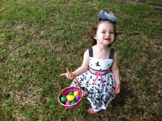 Liesl with Easter Eggs