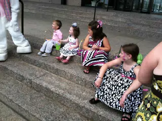 The Kids with the Easter Bunny