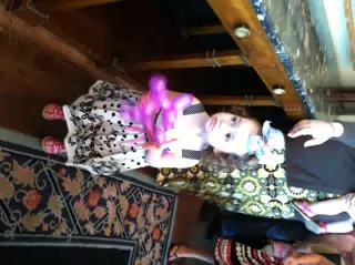 Liesl with her Balloon Puppy