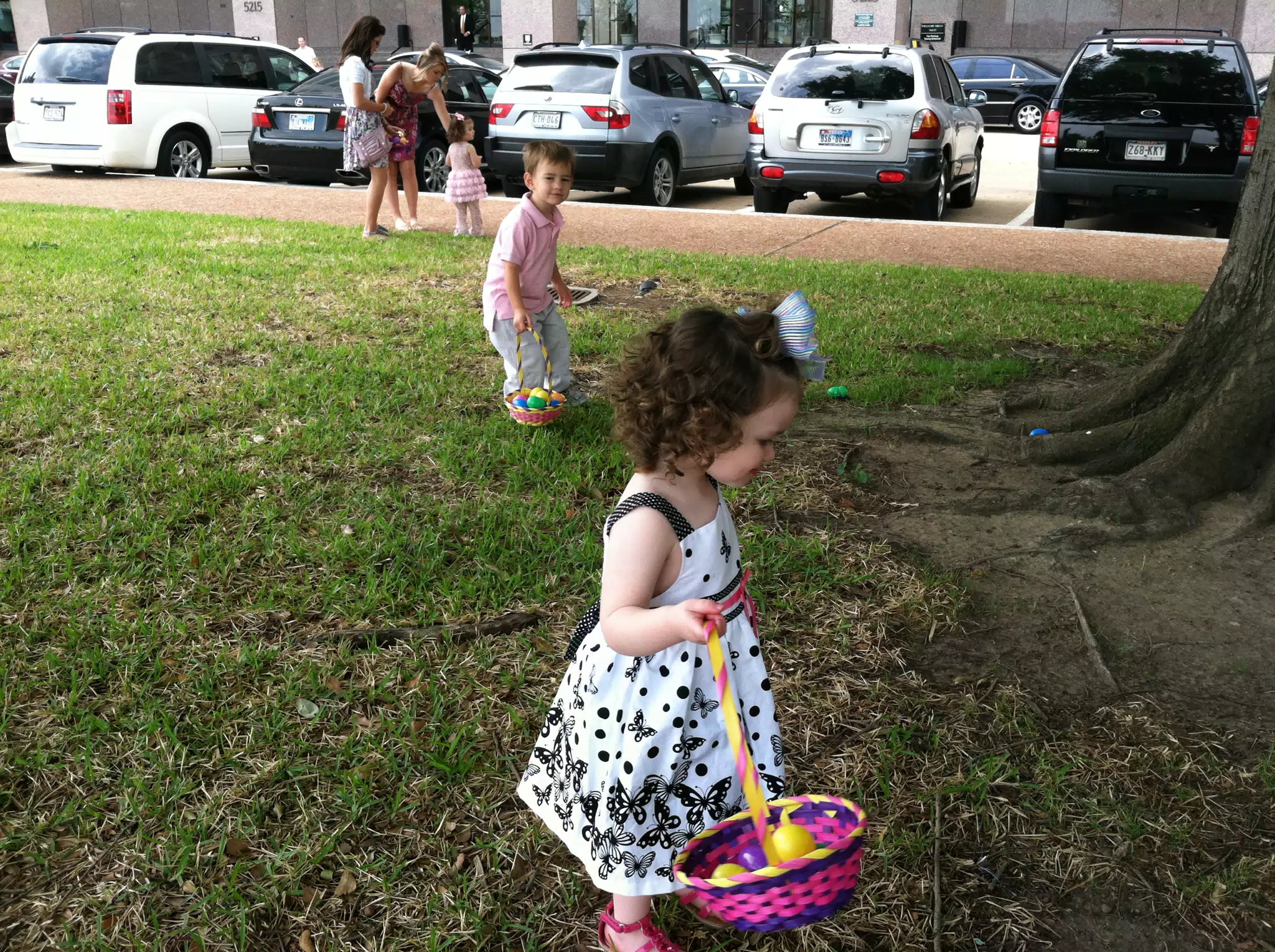 Liesl and Garrett with Easter Eggs
