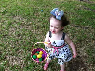 Liesl with Easter Eggs