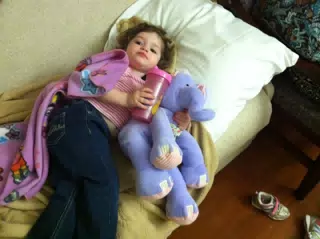 Liesl Napping at Hospital