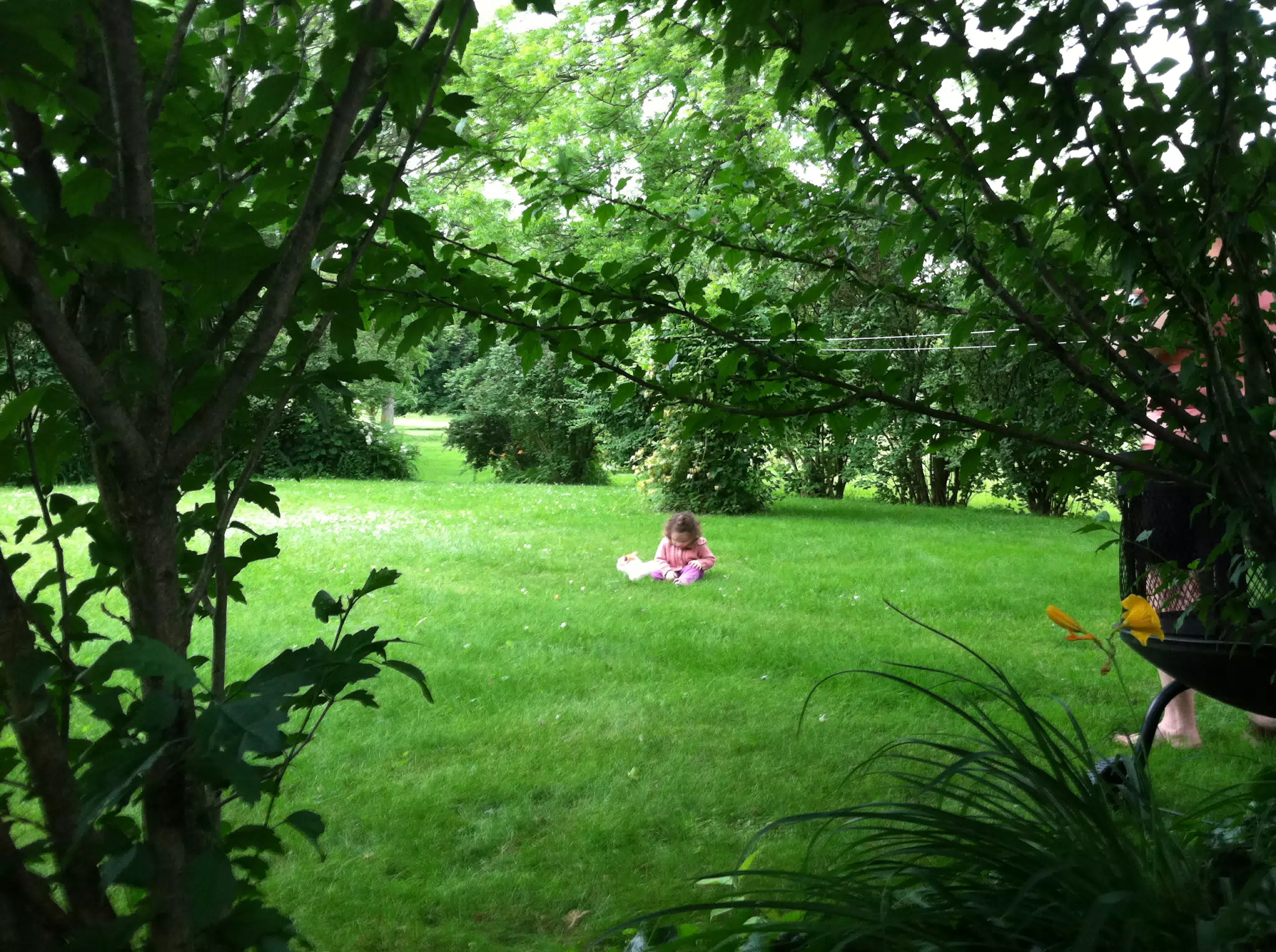 Liesl sitting with Cat