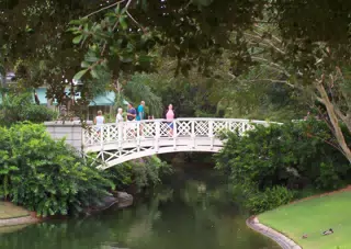 Dominica Miller on Main Street USA Bridge
