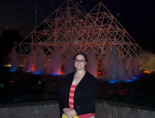 Dominica Miller by the Imagination Fountain