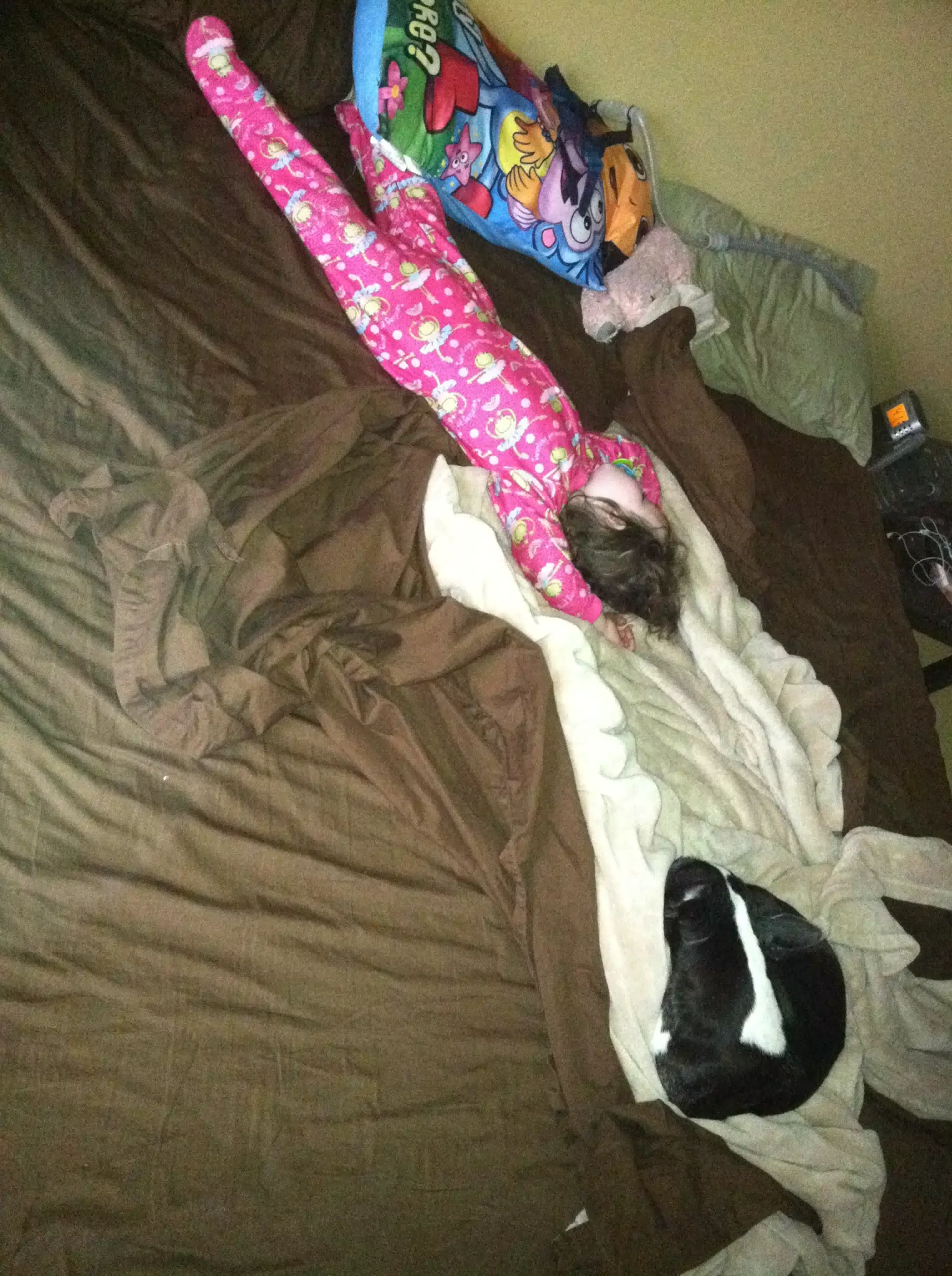 Liesl and Oreo Hogging the Bed