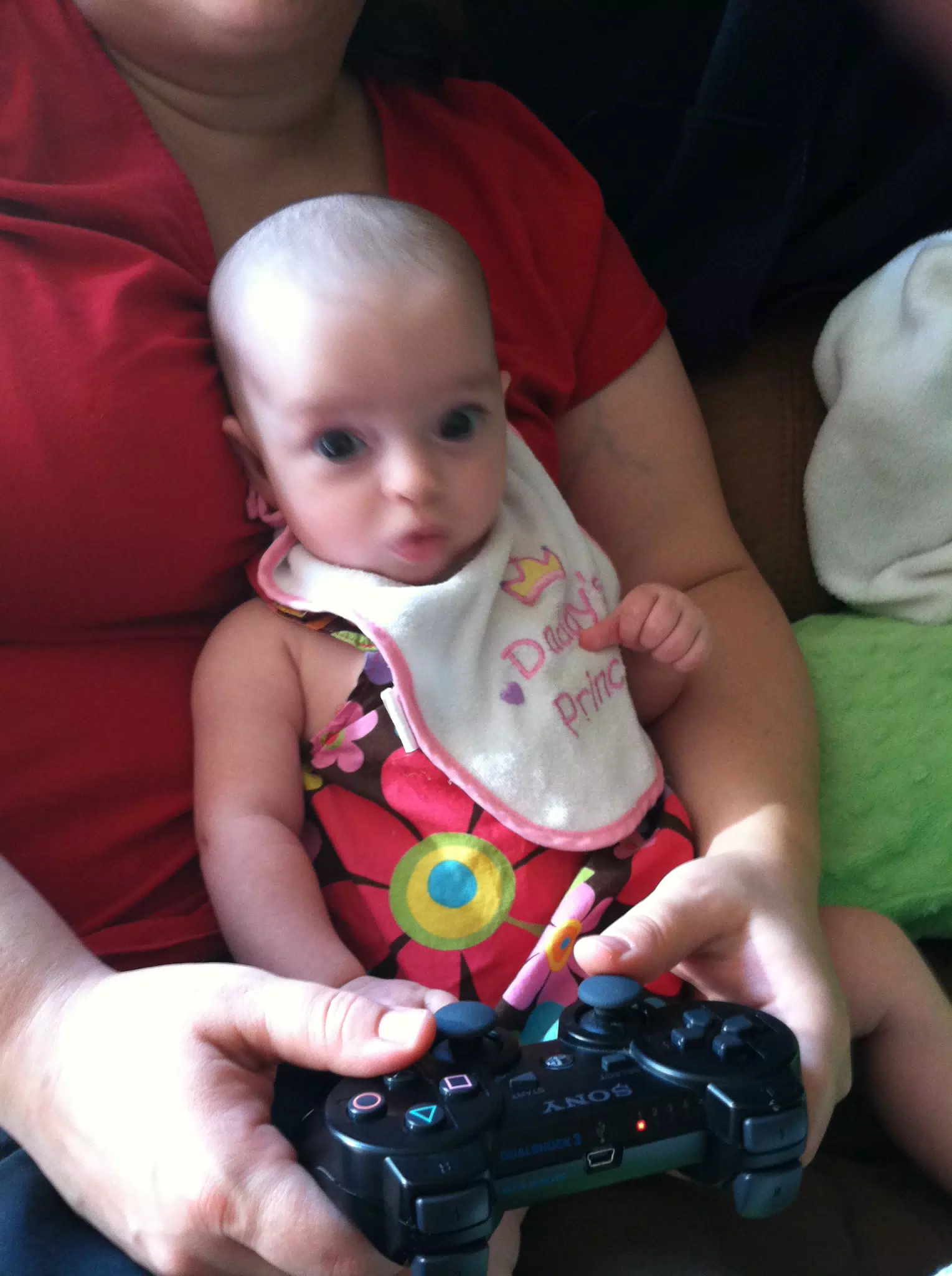 Luciana Helping Dominica Play Dragon Age
