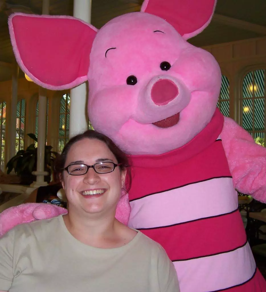 Dominica Miller and Piglet at Crystal Palace