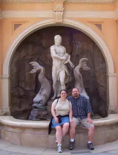 Scott and Min on Venetian Fountain