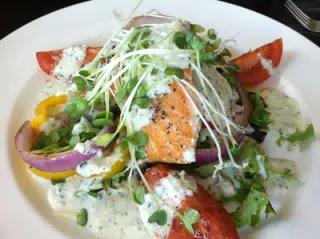 Grilled Salmon Greek