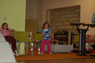Emily Dancing in Bowling Alley at 1180