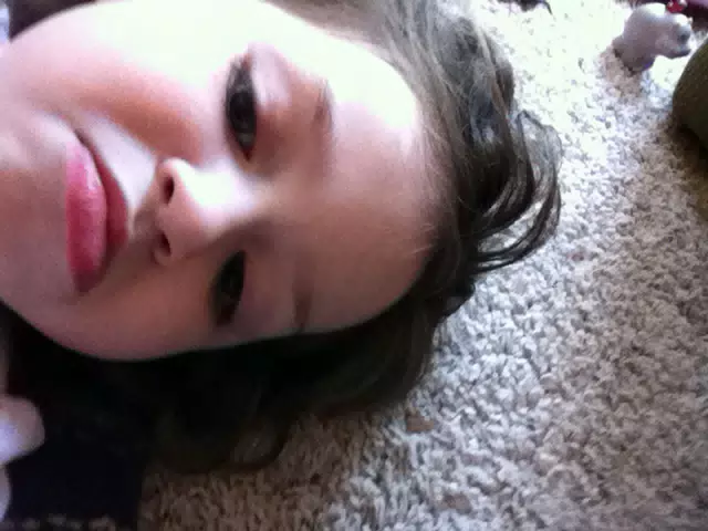 Liesl Playing with my iPhone