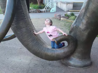Liesl Climbing the Mammoth