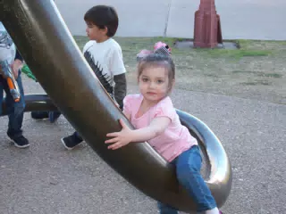Liesl Climbing the Mammoth