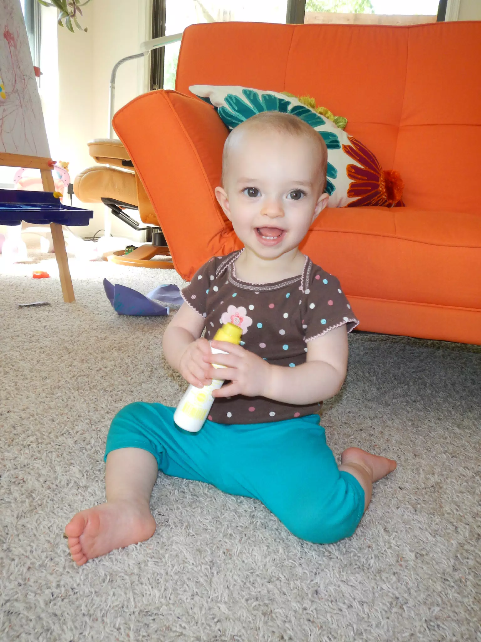 Luciana with Yellow Paint