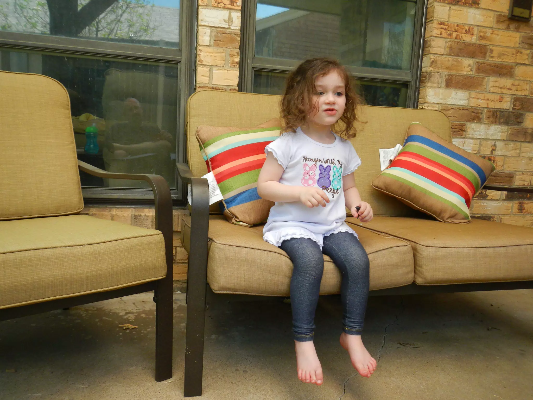 Liesl Sitting on the Patio