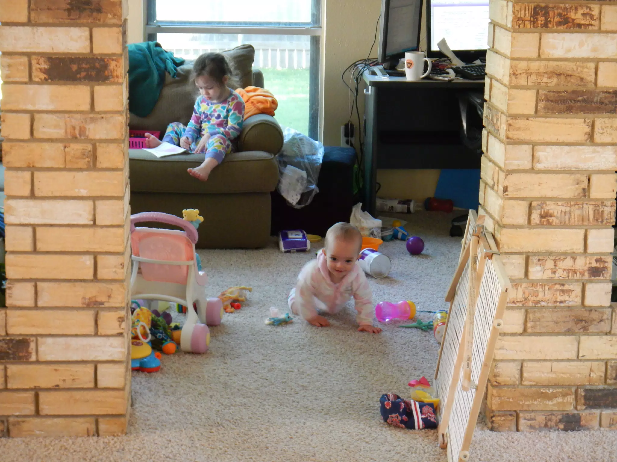 Liesl and Luciana in the Playroom