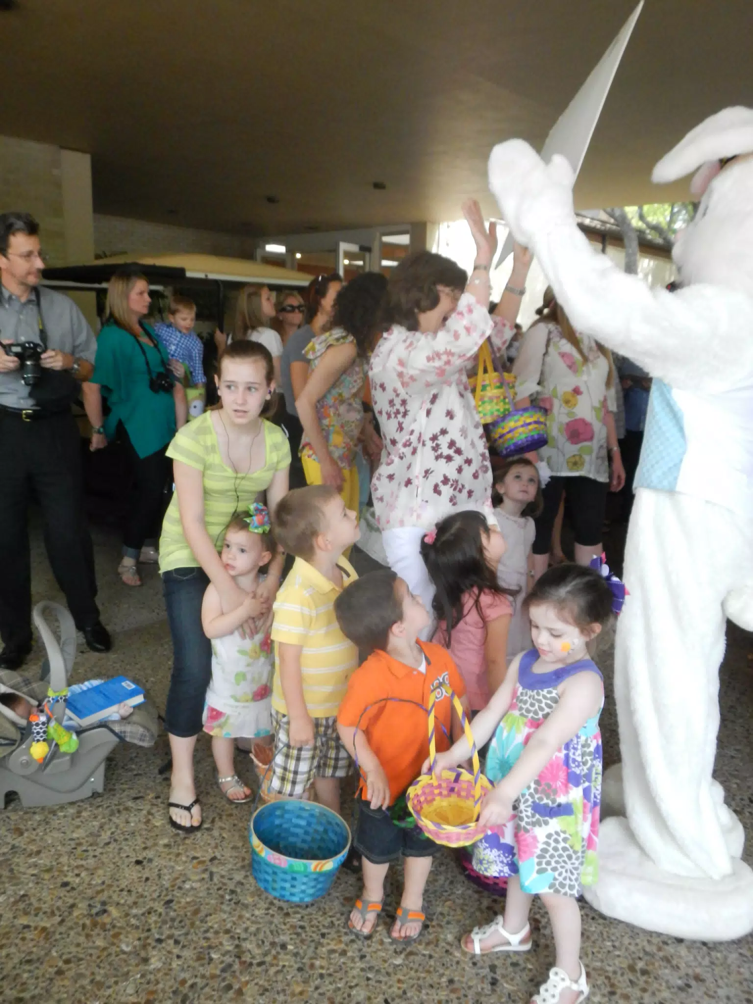 The Kids at Brookhaven with the Easter Bunny
