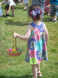 Liesl with Easter Eggs