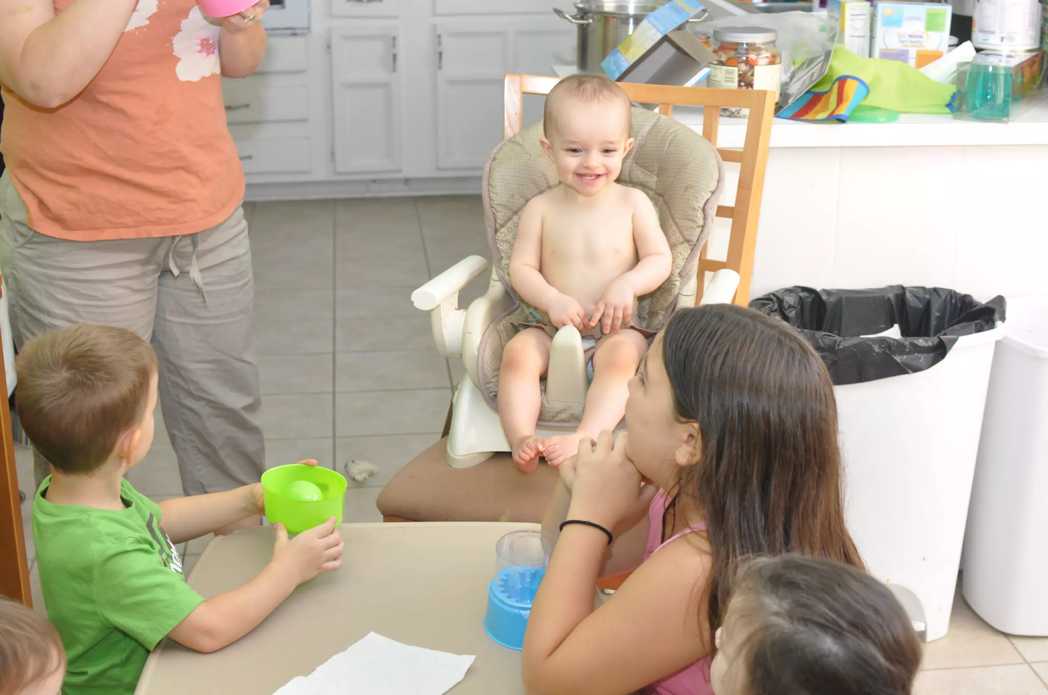 Luciana Presiding over the Easter Egg Colouring