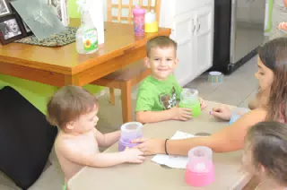 Garrett Colouring Easter Eggs