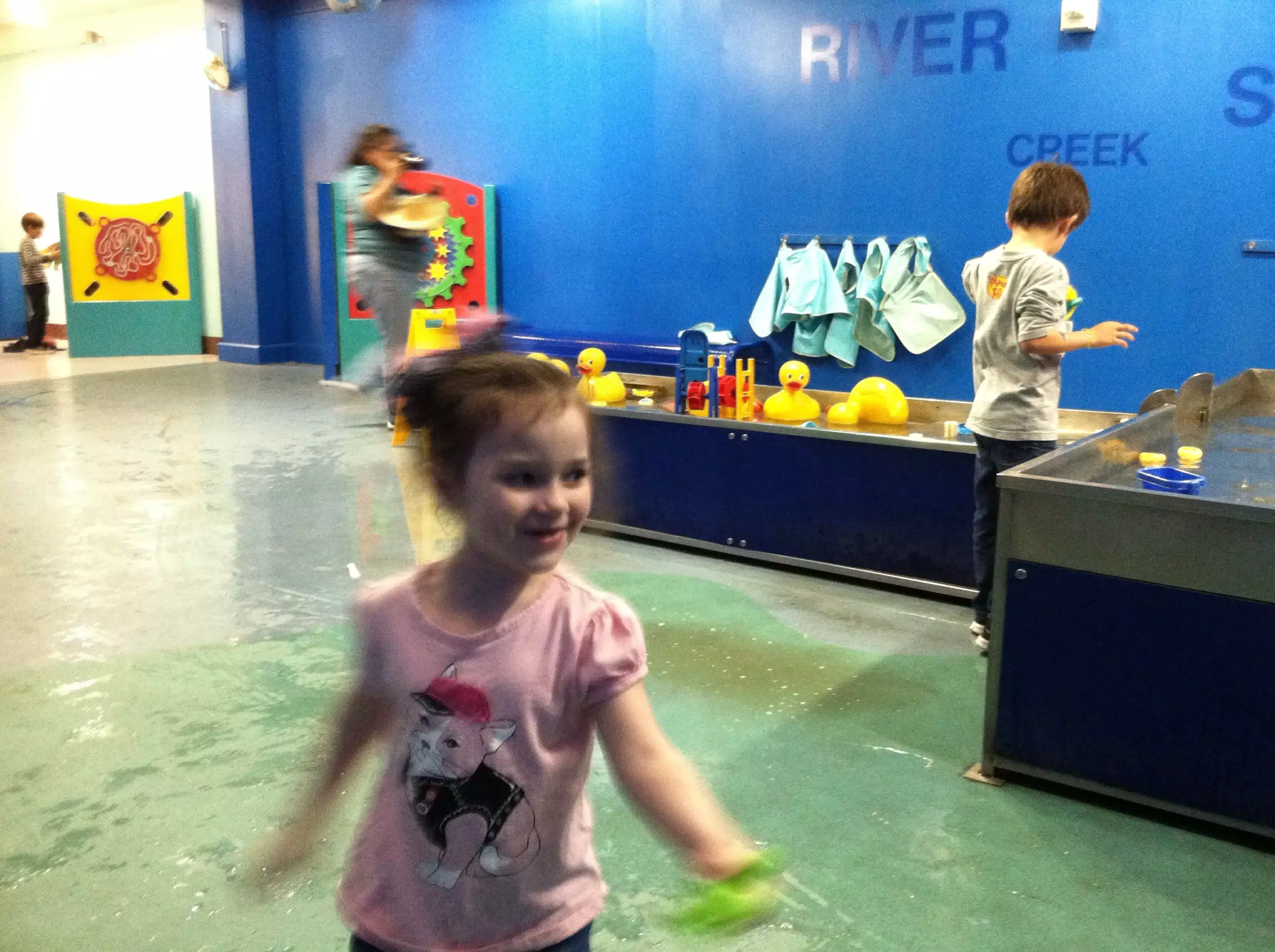 Liesl Playing at the River Exhibit